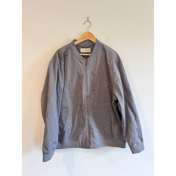 Line Of Trade Other - Line of Trade Mens XXL Gray Cotton Blend Full Zip Bomber Jacket Outerwear